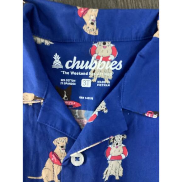 Chubbies Lifeguard Dogs Button Up Shirt - Picture 3 of 3